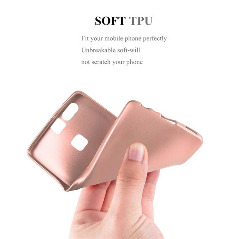 Cadorabo Hülle kompatibel mit Huawei P9 Schutzhülle aus flexiblem TPU Silikon