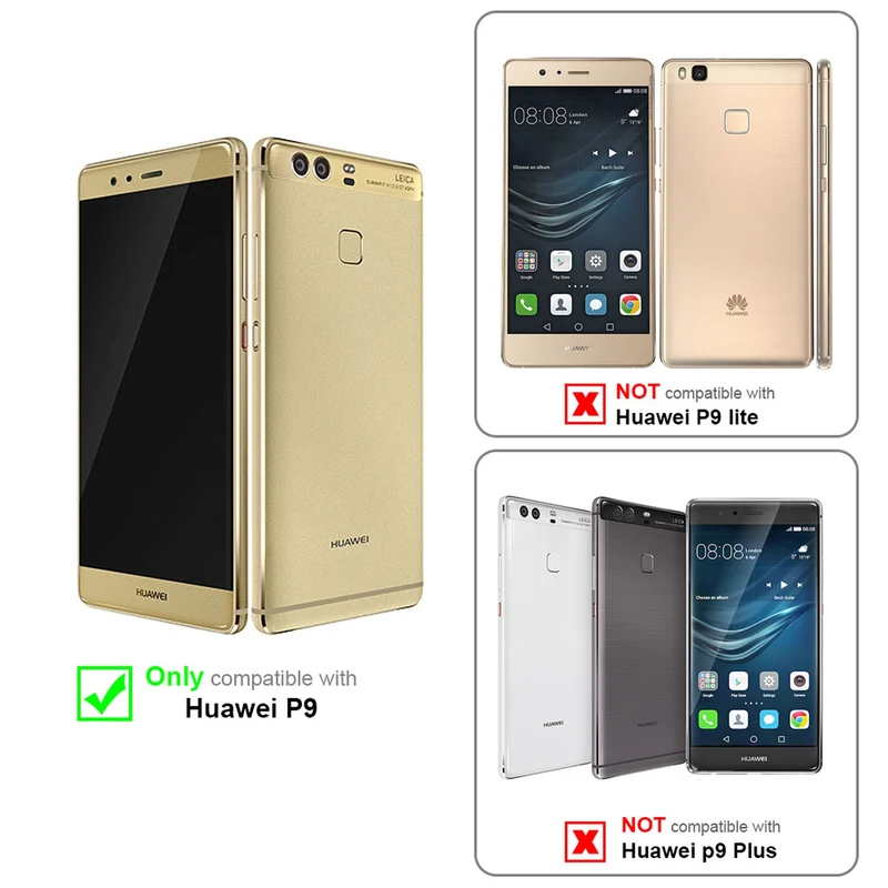 Cadorabo Hülle kompatibel mit Huawei P9 Schutzhülle aus flexiblem TPU Silikon