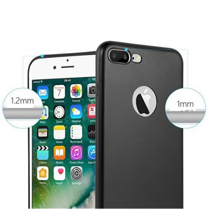 Cadorabo Hülle kompatibel mit Apple iPhone 7 PLUS / 7S PLUS / 8 PLUS Schutzhülle aus flexiblem TPU Silikon