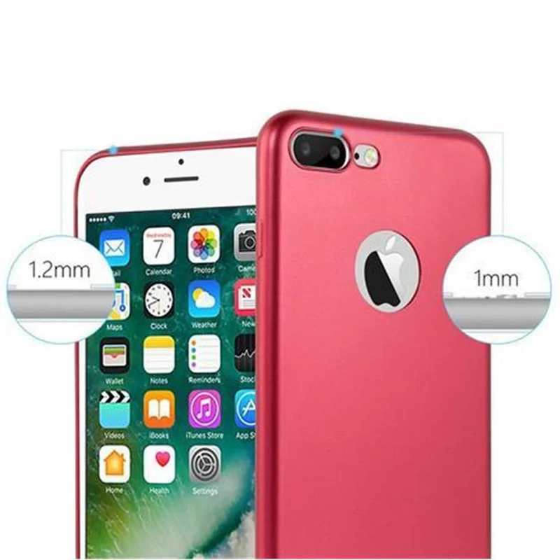 Cadorabo Hülle kompatibel mit Apple iPhone 7 PLUS / 7S PLUS / 8 PLUS Schutzhülle aus flexiblem TPU Silikon
