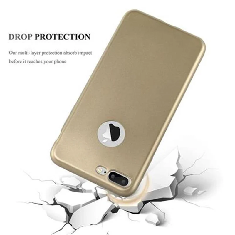 Cadorabo Hülle kompatibel mit Apple iPhone 7 PLUS / 7S PLUS / 8 PLUS Schutzhülle aus flexiblem TPU Silikon