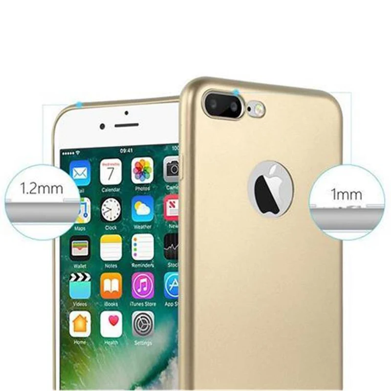 Cadorabo Hülle kompatibel mit Apple iPhone 7 PLUS / 7S PLUS / 8 PLUS Schutzhülle aus flexiblem TPU Silikon