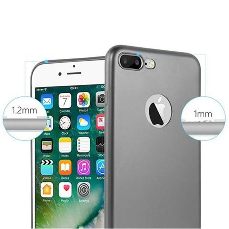 Cadorabo Hülle kompatibel mit Apple iPhone 7 PLUS / 7S PLUS / 8 PLUS Schutzhülle aus flexiblem TPU Silikon