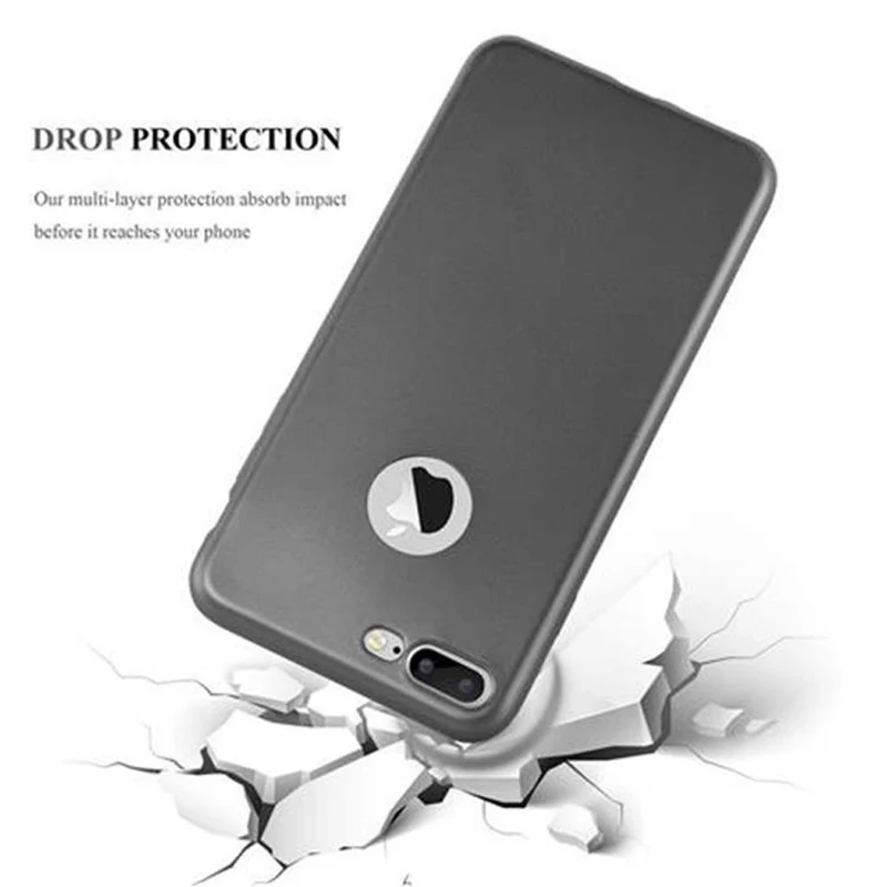 Cadorabo Hülle kompatibel mit Apple iPhone 7 PLUS / 7S PLUS / 8 PLUS Schutzhülle aus flexiblem TPU Silikon