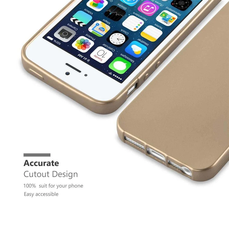 Cadorabo Hülle kompatibel mit Apple iPhone 5 / 5S / SE 2016 Schutzhülle aus flexiblem TPU Silikon