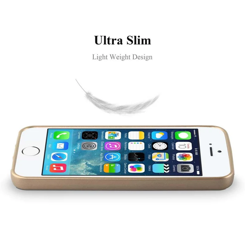 Cadorabo Hülle kompatibel mit Apple iPhone 5 / 5S / SE 2016 Schutzhülle aus flexiblem TPU Silikon