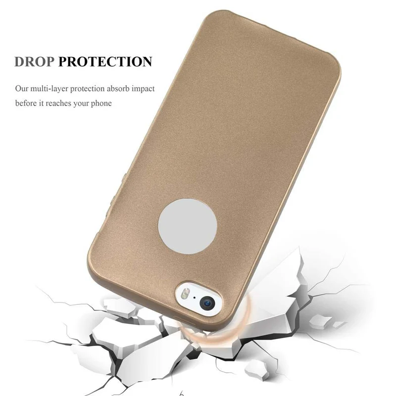 Cadorabo Hülle kompatibel mit Apple iPhone 5 / 5S / SE 2016 Schutzhülle aus flexiblem TPU Silikon