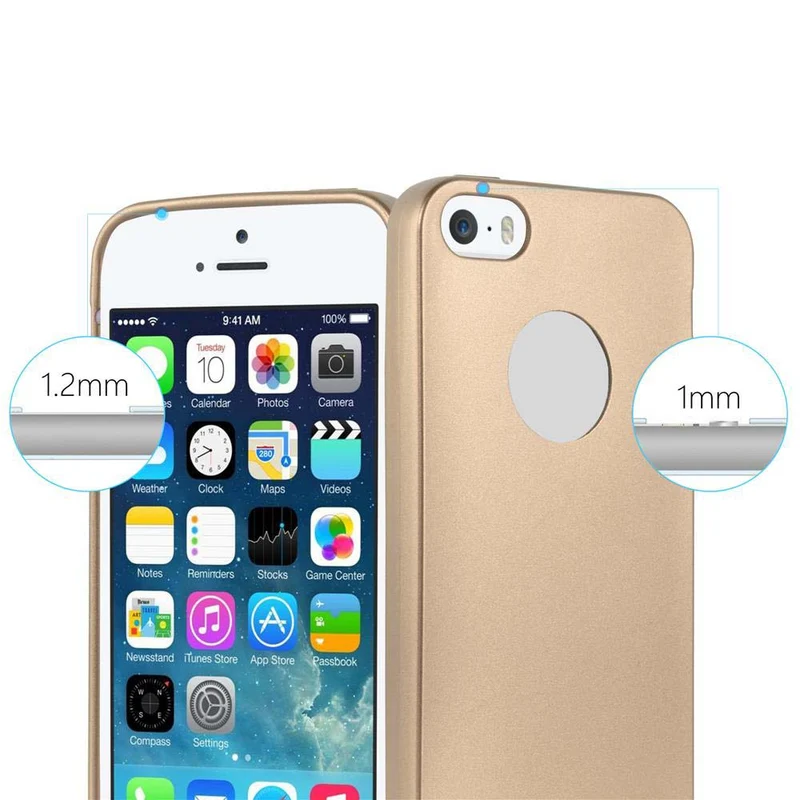Cadorabo Hülle kompatibel mit Apple iPhone 5 / 5S / SE 2016 Schutzhülle aus flexiblem TPU Silikon