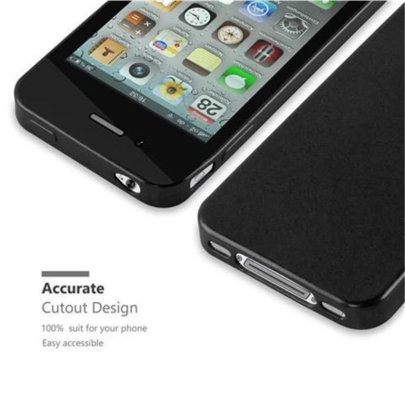 Cadorabo Hülle kompatibel mit Apple iPhone 4 / 4S Schutzhülle aus flexiblem TPU Silikon