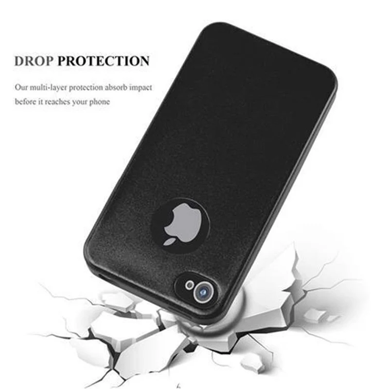 Cadorabo Hülle kompatibel mit Apple iPhone 4 / 4S Schutzhülle aus flexiblem TPU Silikon