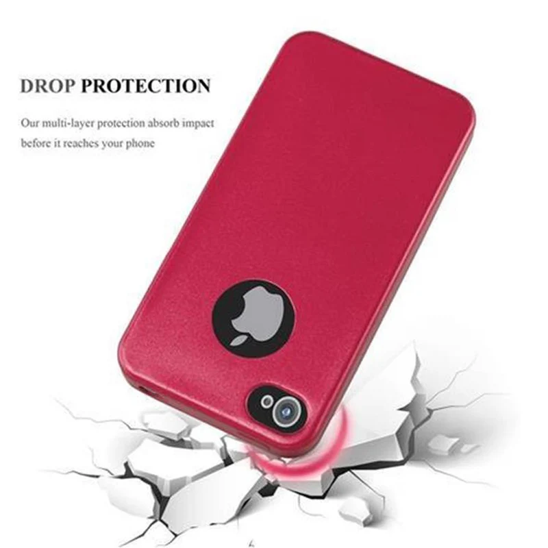 Cadorabo Hülle kompatibel mit Apple iPhone 4 / 4S Schutzhülle aus flexiblem TPU Silikon