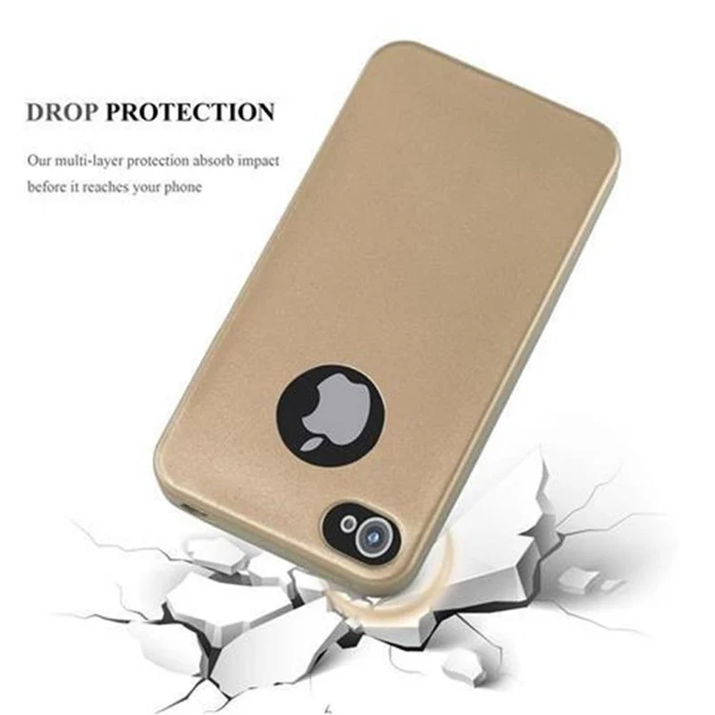 Cadorabo Hülle kompatibel mit Apple iPhone 4 / 4S Schutzhülle aus flexiblem TPU Silikon