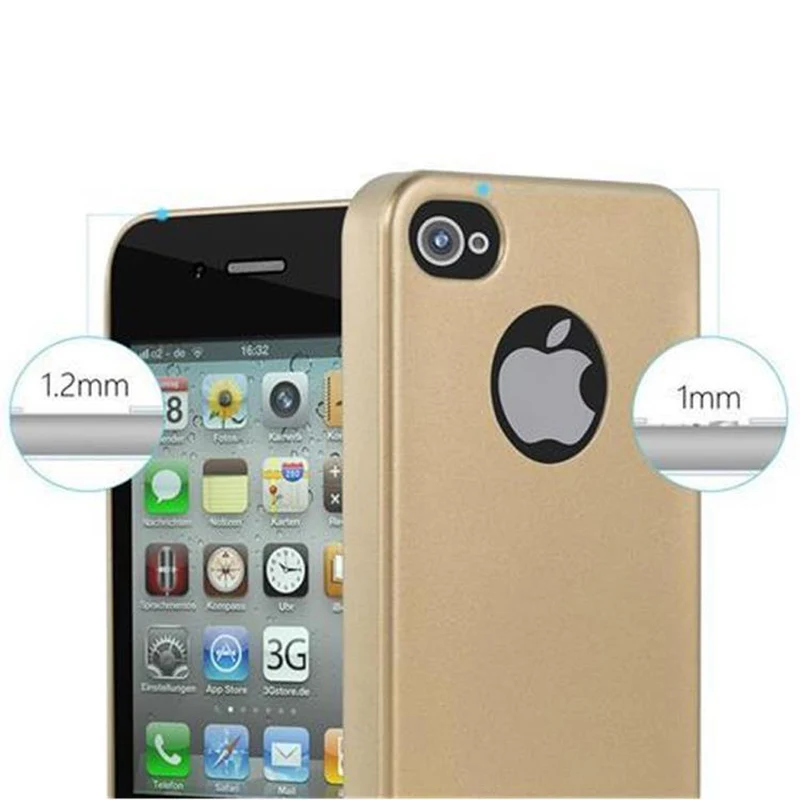 Cadorabo Hülle kompatibel mit Apple iPhone 4 / 4S Schutzhülle aus flexiblem TPU Silikon