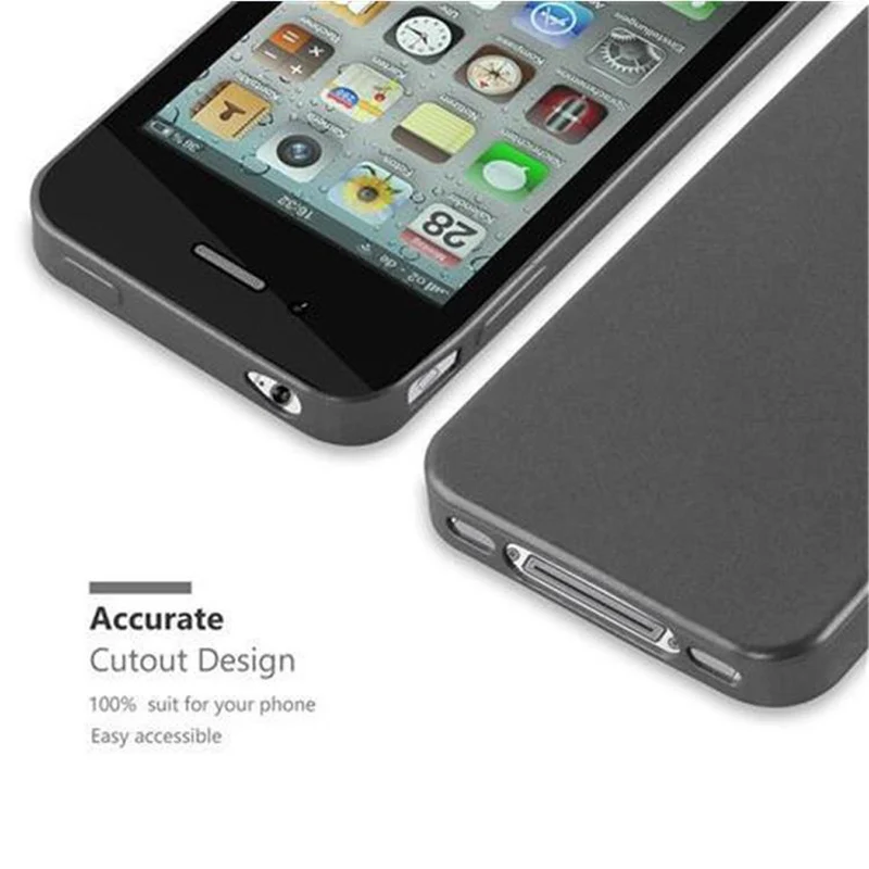 Cadorabo Hülle kompatibel mit Apple iPhone 4 / 4S Schutzhülle aus flexiblem TPU Silikon