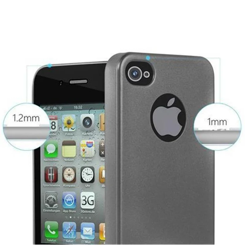 Cadorabo Hülle kompatibel mit Apple iPhone 4 / 4S Schutzhülle aus flexiblem TPU Silikon