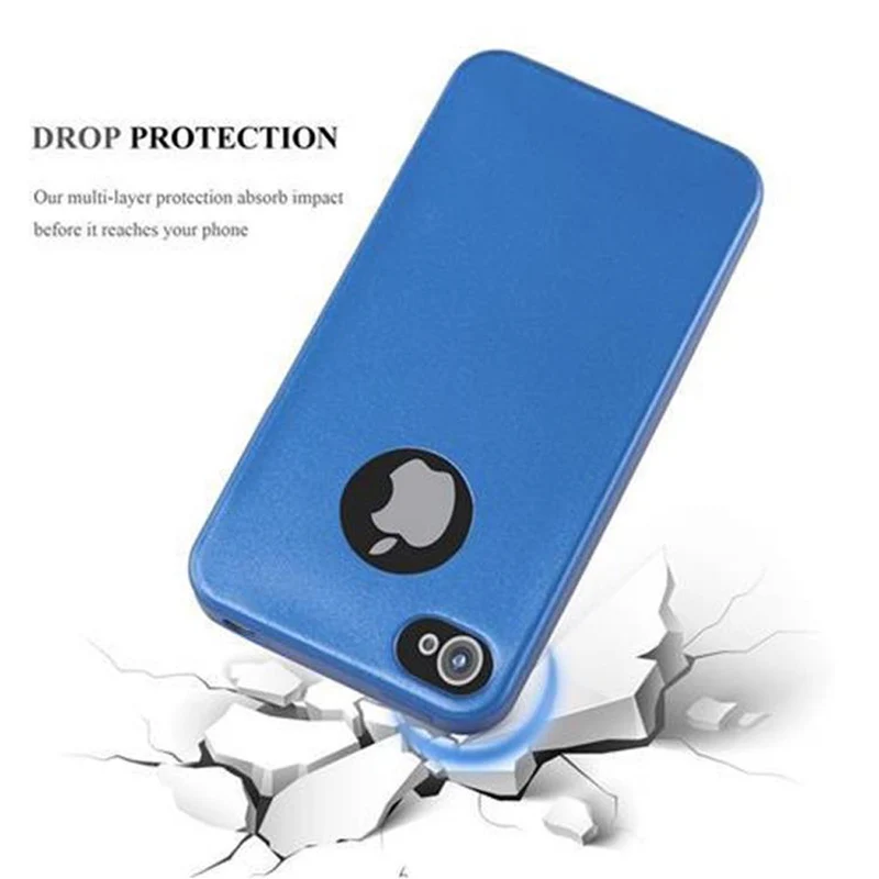 Cadorabo Hülle kompatibel mit Apple iPhone 4 / 4S Schutzhülle aus flexiblem TPU Silikon