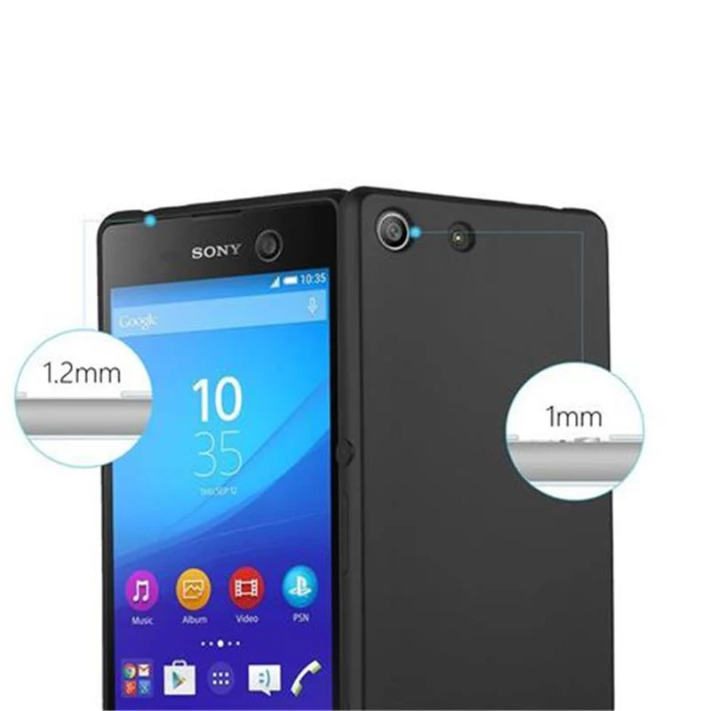 Cadorabo Hülle kompatibel mit Sony Xperia M5 Schutzhülle aus flexiblem TPU Silikon