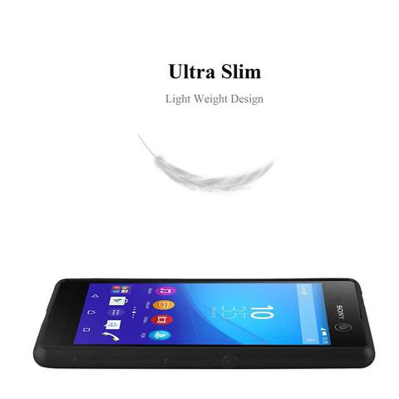 Cadorabo Hülle kompatibel mit Sony Xperia M5 Schutzhülle aus flexiblem TPU Silikon
