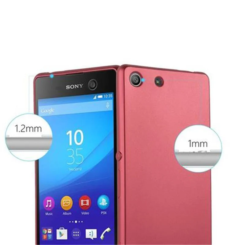 Cadorabo Hülle kompatibel mit Sony Xperia M5 Schutzhülle aus flexiblem TPU Silikon