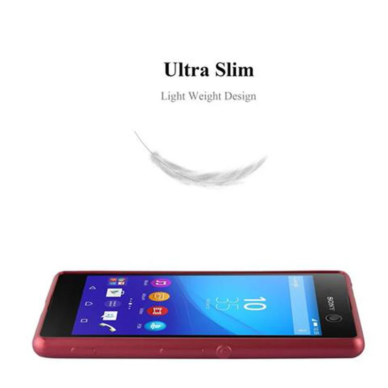 Cadorabo Hülle kompatibel mit Sony Xperia M5 Schutzhülle aus flexiblem TPU Silikon