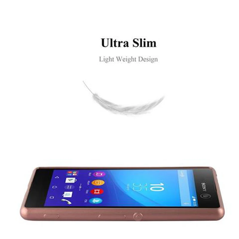 Cadorabo Hülle kompatibel mit Sony Xperia M5 Schutzhülle aus flexiblem TPU Silikon