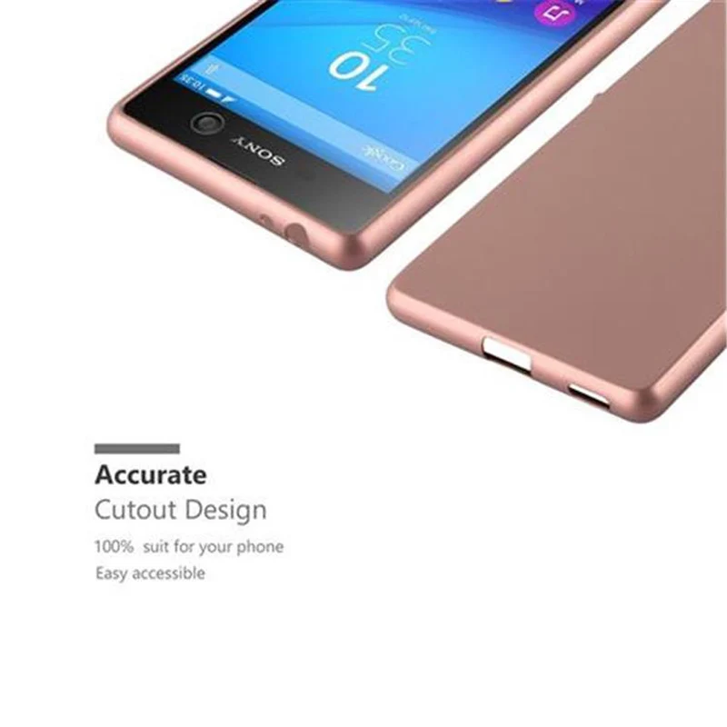 Cadorabo Hülle kompatibel mit Sony Xperia M5 Schutzhülle aus flexiblem TPU Silikon