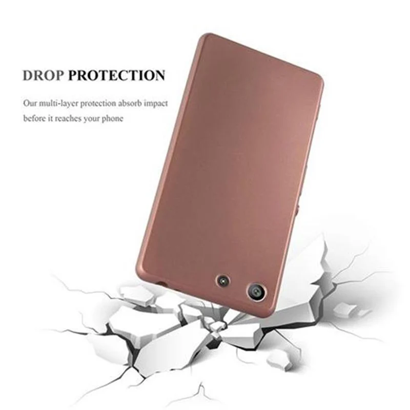 Cadorabo Hülle kompatibel mit Sony Xperia M5 Schutzhülle aus flexiblem TPU Silikon