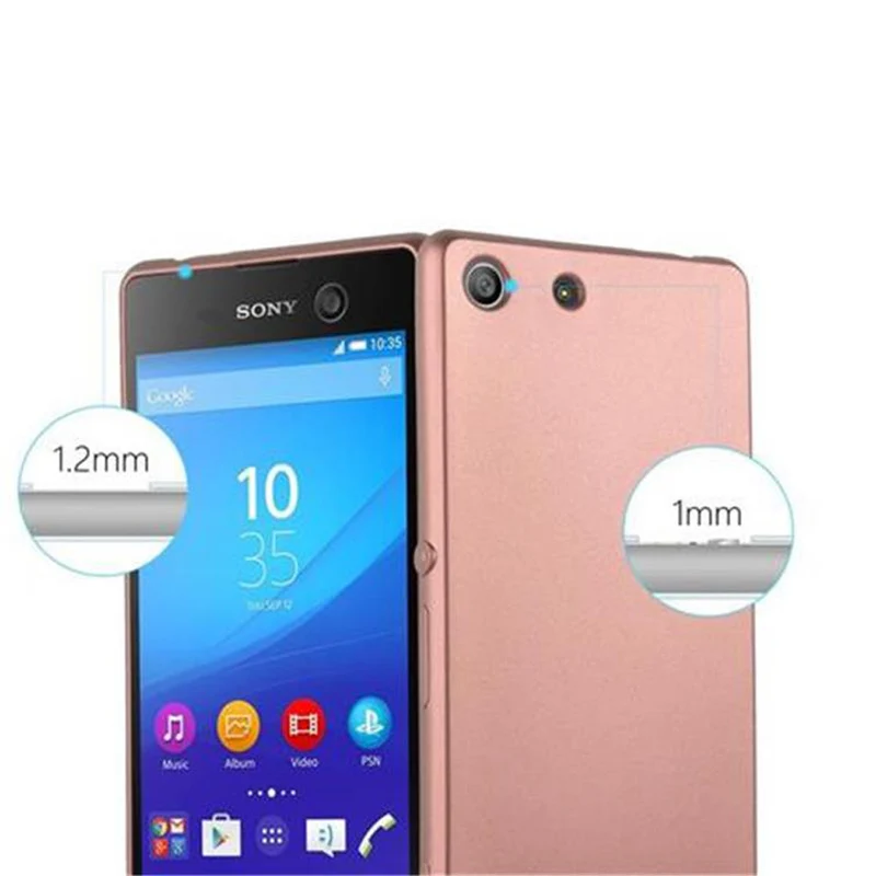 Cadorabo Hülle kompatibel mit Sony Xperia M5 Schutzhülle aus flexiblem TPU Silikon