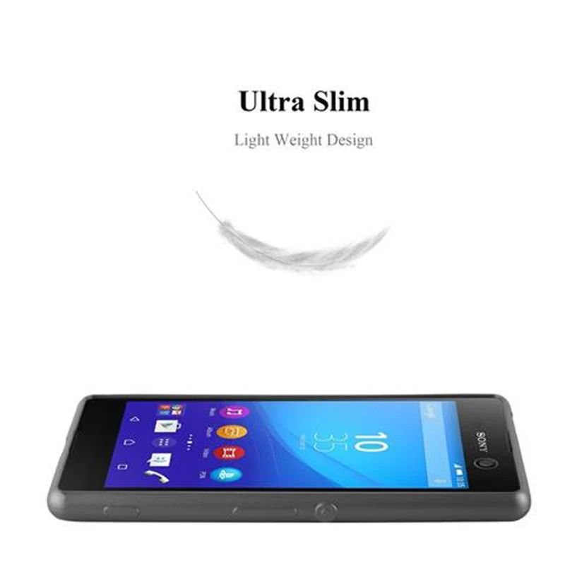 Cadorabo Hülle kompatibel mit Sony Xperia M5 Schutzhülle aus flexiblem TPU Silikon
