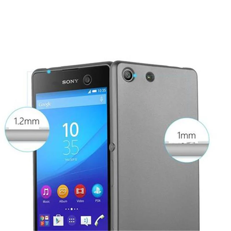 Cadorabo Hülle kompatibel mit Sony Xperia M5 Schutzhülle aus flexiblem TPU Silikon