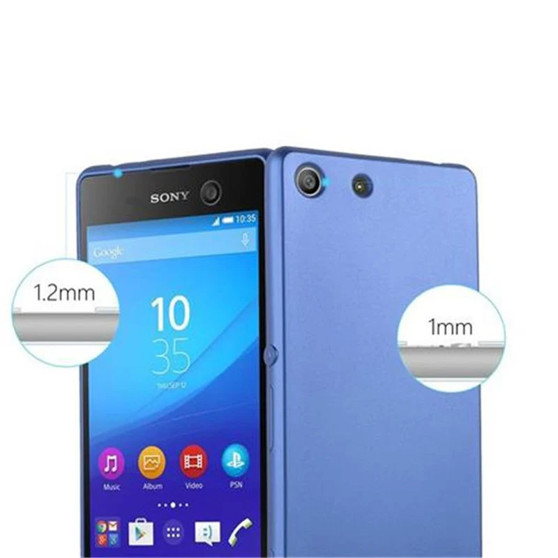 Cadorabo Hülle kompatibel mit Sony Xperia M5 Schutzhülle aus flexiblem TPU Silikon