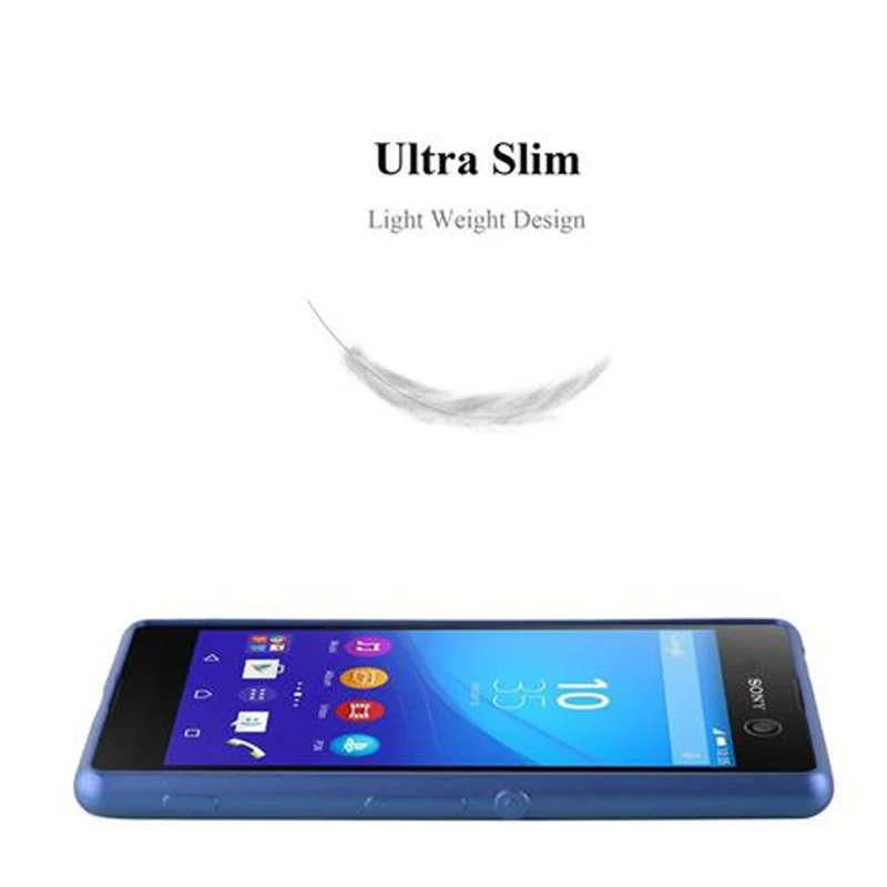 Cadorabo Hülle kompatibel mit Sony Xperia M5 Schutzhülle aus flexiblem TPU Silikon