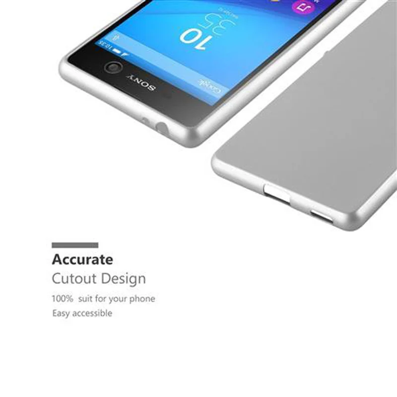 Cadorabo Hülle kompatibel mit Sony Xperia M5 Schutzhülle aus flexiblem TPU Silikon