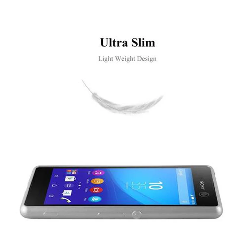 Cadorabo Hülle kompatibel mit Sony Xperia M5 Schutzhülle aus flexiblem TPU Silikon