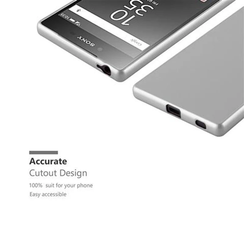 Cadorabo Hülle kompatibel mit Sony Xperia Z5 Schutzhülle aus flexiblem TPU Silikon