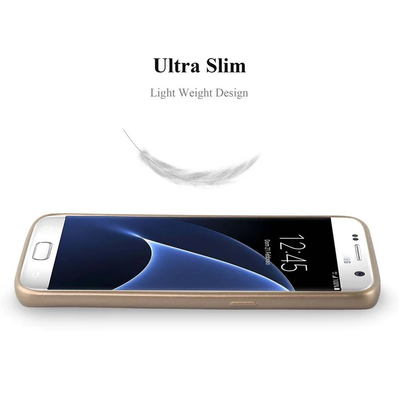 Cadorabo Hülle kompatibel mit Samsung Galaxy S7 Schutzhülle aus flexiblem TPU Silikon