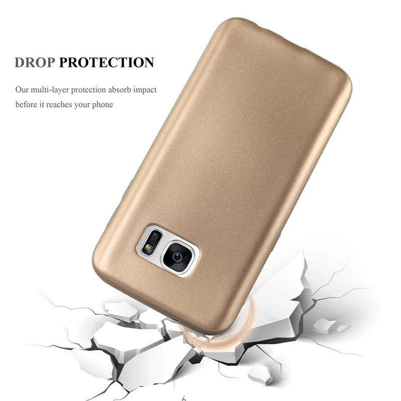 Cadorabo Hülle kompatibel mit Samsung Galaxy S7 Schutzhülle aus flexiblem TPU Silikon