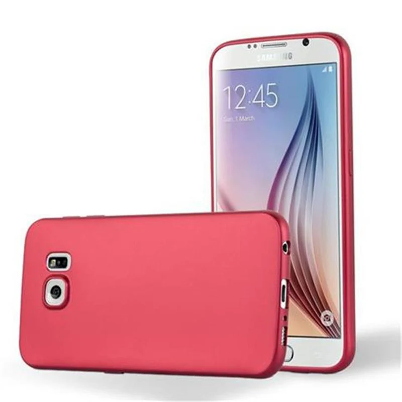 Cadorabo Hülle kompatibel mit Samsung Galaxy S6 Schutzhülle aus flexiblem TPU Silikon