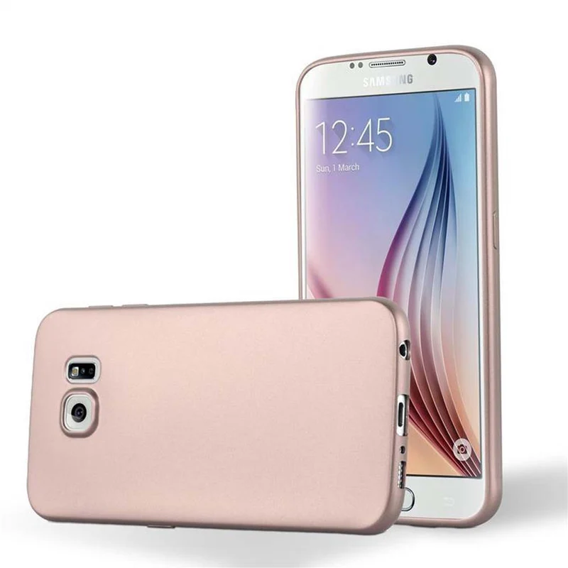Cadorabo Hülle kompatibel mit Samsung Galaxy S6 Schutzhülle aus flexiblem TPU Silikon