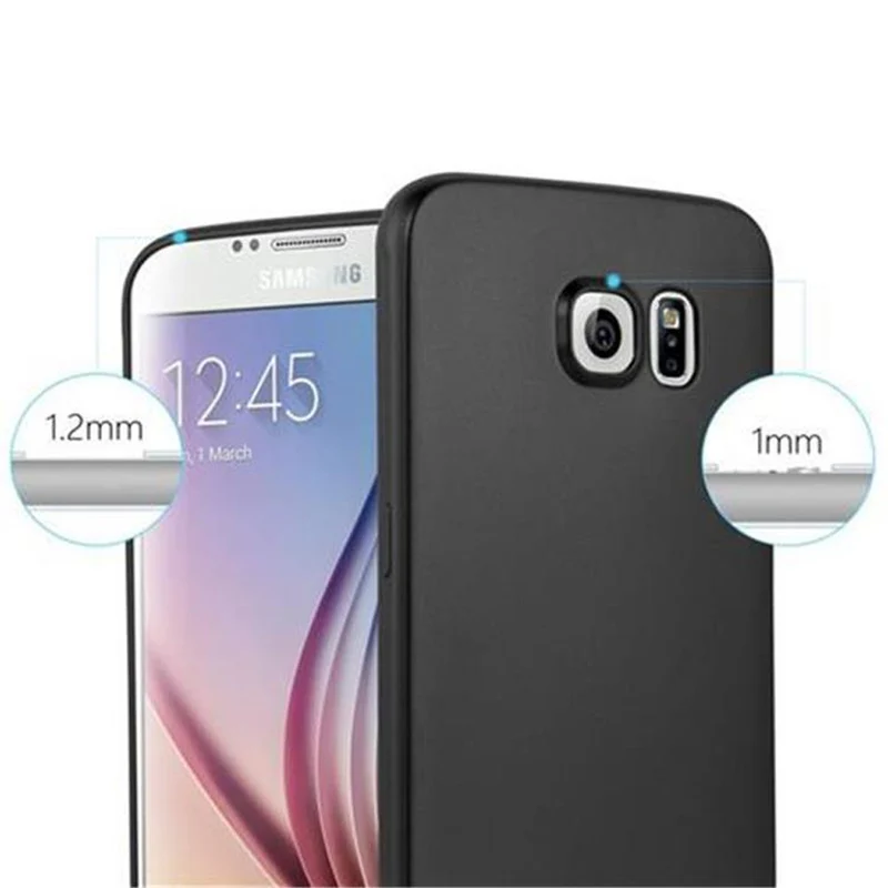 Cadorabo Hülle kompatibel mit Samsung Galaxy S6 Schutzhülle aus flexiblem TPU Silikon