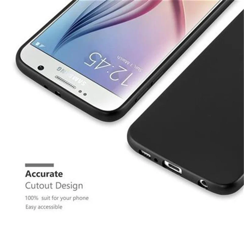 Cadorabo Hülle kompatibel mit Samsung Galaxy S6 Schutzhülle aus flexiblem TPU Silikon