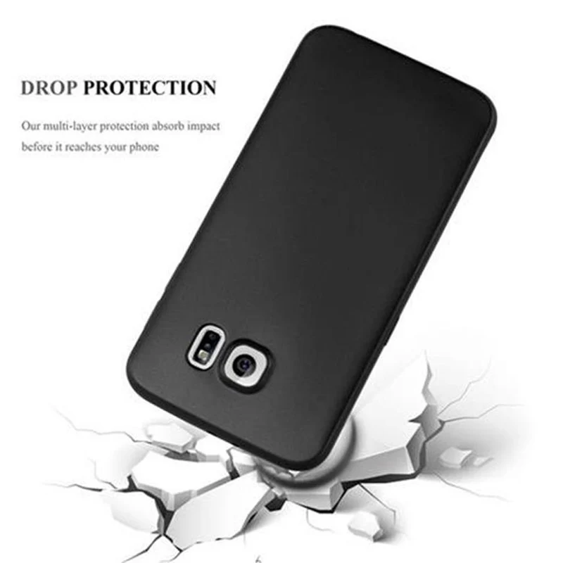 Cadorabo Hülle kompatibel mit Samsung Galaxy S6 Schutzhülle aus flexiblem TPU Silikon