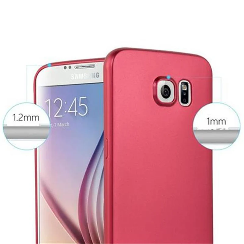 Cadorabo Hülle kompatibel mit Samsung Galaxy S6 Schutzhülle aus flexiblem TPU Silikon