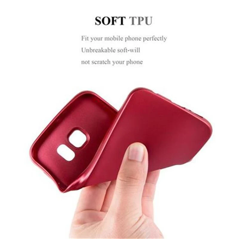 Cadorabo Hülle kompatibel mit Samsung Galaxy S6 Schutzhülle aus flexiblem TPU Silikon