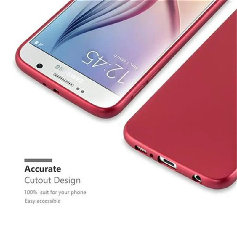 Cadorabo Hülle kompatibel mit Samsung Galaxy S6 Schutzhülle aus flexiblem TPU Silikon