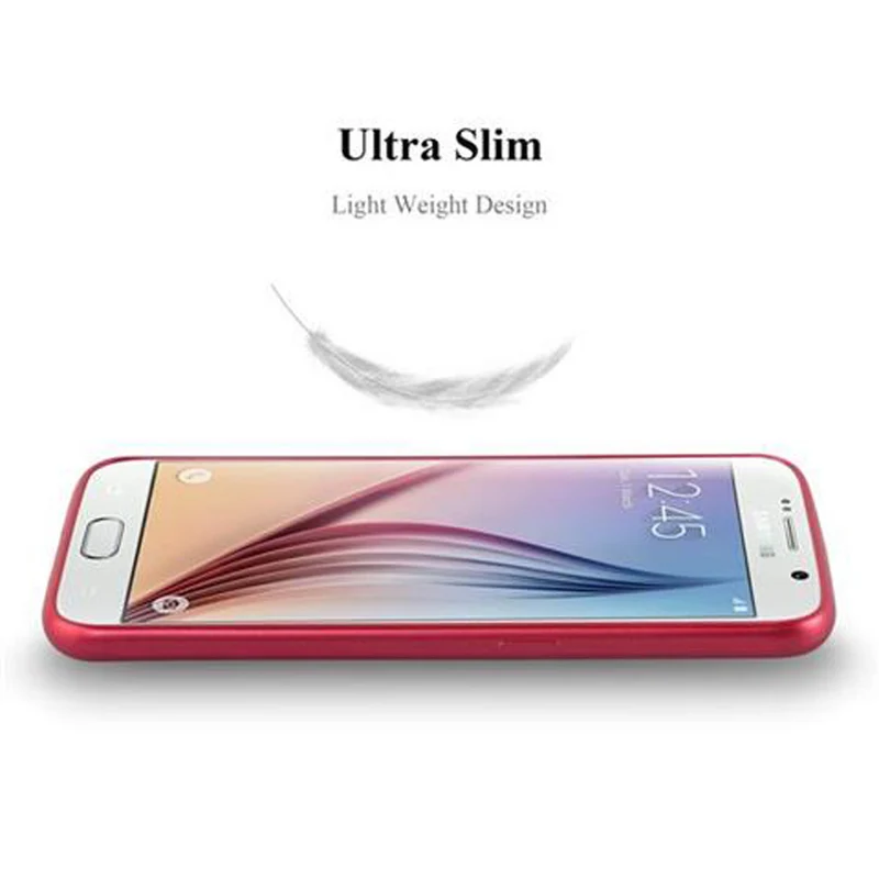 Cadorabo Hülle kompatibel mit Samsung Galaxy S6 Schutzhülle aus flexiblem TPU Silikon