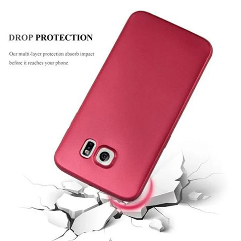 Cadorabo Hülle kompatibel mit Samsung Galaxy S6 Schutzhülle aus flexiblem TPU Silikon