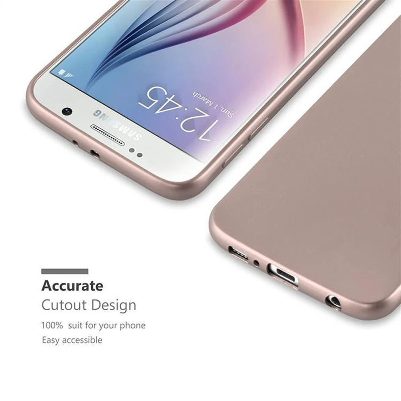 Cadorabo Hülle kompatibel mit Samsung Galaxy S6 Schutzhülle aus flexiblem TPU Silikon