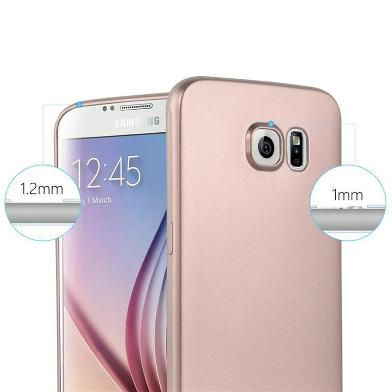 Cadorabo Hülle kompatibel mit Samsung Galaxy S6 Schutzhülle aus flexiblem TPU Silikon