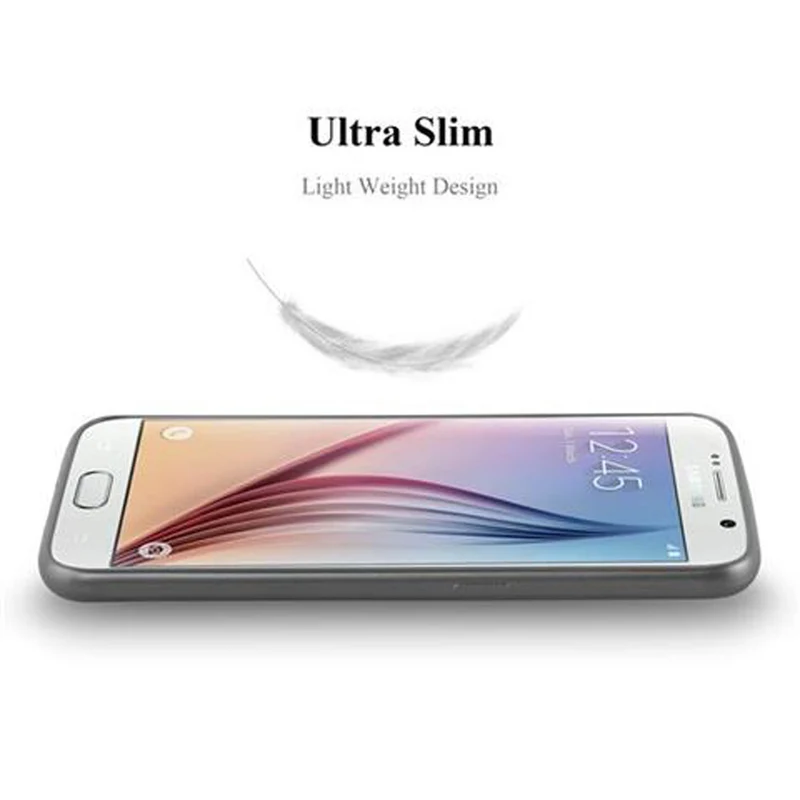 Cadorabo Hülle kompatibel mit Samsung Galaxy S6 Schutzhülle aus flexiblem TPU Silikon